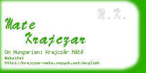 mate krajczar business card
