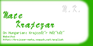 mate krajczar business card